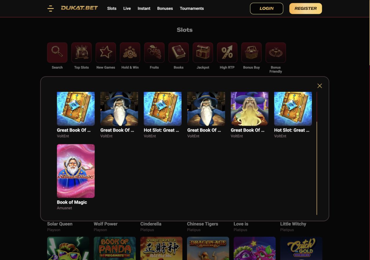 Book of Magic · Dukat.bet English search