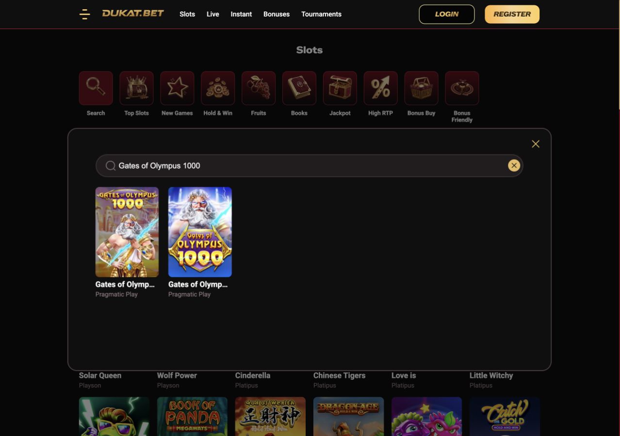 Gates of Olympus 1000 · Dukat.bet English search